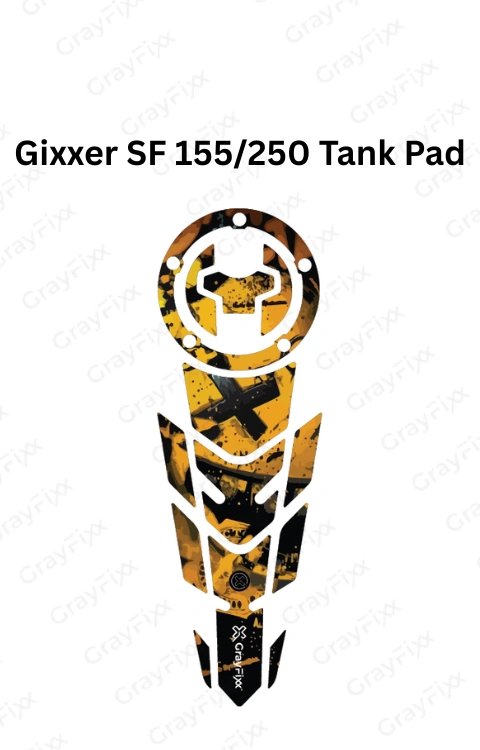Gixxer SF Half Tank Pad | Half Tank Pad Compatible with Gixxer SF, Premium Finish, Waterproof, Pack of 1